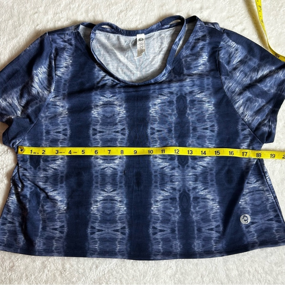 Scorpio Sol Blue Tie-Dye Crop Top Size L - Picture 6 of 8